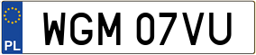 Trailer License Plate